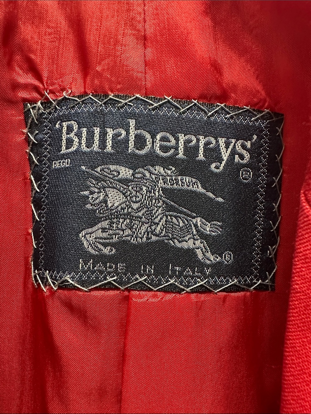 Burberrys' Vintage Logo Red Blazer - Picture 5 of 12